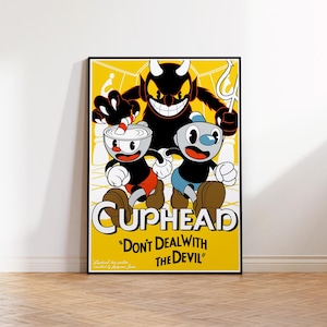 Cuphead Game Poster, Wall Art, Wall Decoration, Framed Poster, Classic Matte Poster, Game Poster Print