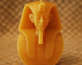 Pure Beeswax Egyptian King Tut Royal Head Candle