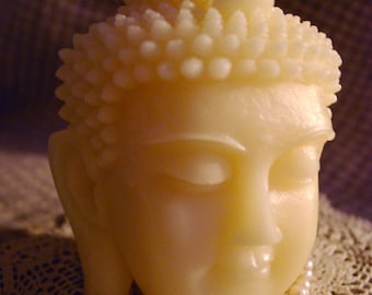 Beeswax Candle SMALL Buddha Head Sadhana Meditation Contemplation Altar Candle