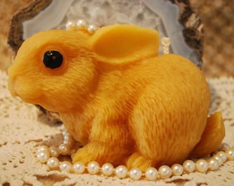 Pure Beeswax BIG Bunny Rabbit Candle