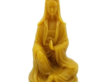 Beeswax Candle Quan Yin Buddhist Boddhisattva Shaped Candle