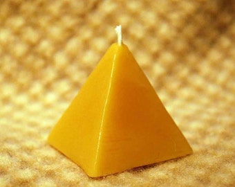 Beeswax Candles Set of 2 Pure Beeswax Small Pyramid Candles