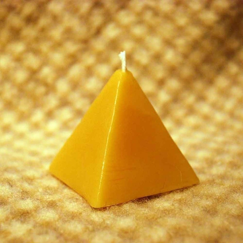 Beeswax Candles Set of 2 Pure Beeswax Small Pyramid Candles Etsy