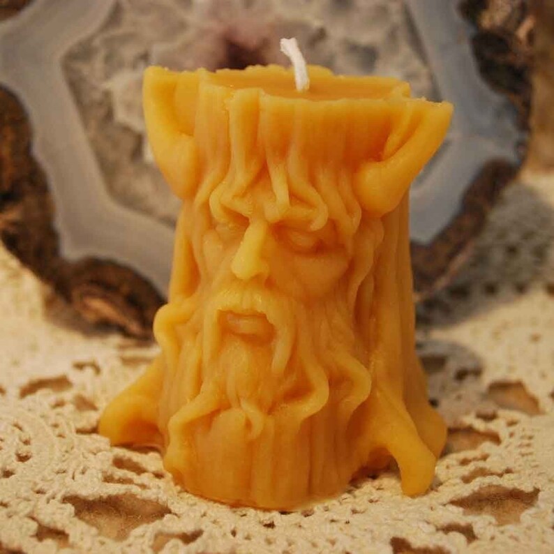 Beeswax Candle Green Man Spirit of the Woods Etsy