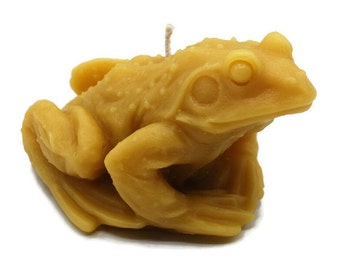 Pure Beeswax life size Frog or Toad candle