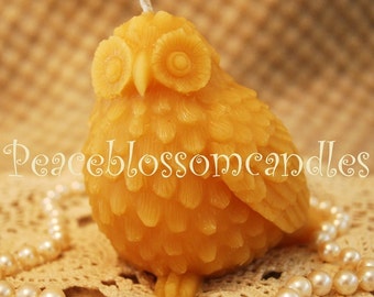 Beeswax Candle Medium Owl Shaped Candle