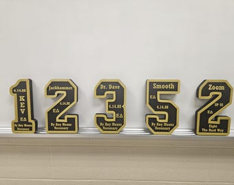 The CLUB: Number Deskplate/Wall Plate