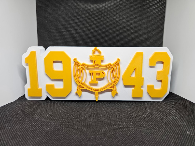 3D Printed D9 Desk Plate: Personalized Sorority Fraternity Gift Philo