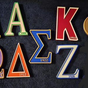 THE STANDARD: D9 Statue, Wall Art, SGRho, Kappa, Iota, Zeta, Alpha, AKA, Delta, Omega, Fraternity Gifts, Sorority