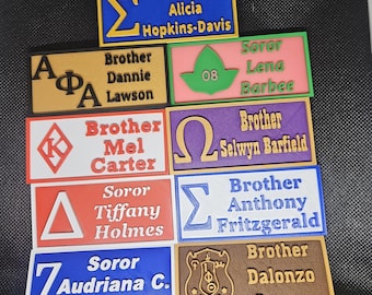 Name Badge,  Personalized Badge, Custom Name Badge, D9, Sorority Badge, Fraternity Badge