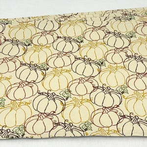 Fall Halloween Pumpkin Placemats Red Brown Yellow Beige Set of 4 Washable