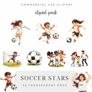 Clipart Étoiles De Football, Clipart Football Pour Enfants, Ballons De Foot, Gardien De But, Filles Garçons Joueurs De Football, Sports, Coup De Pied, Passe, Fans De La Famille, Acclamations, Score