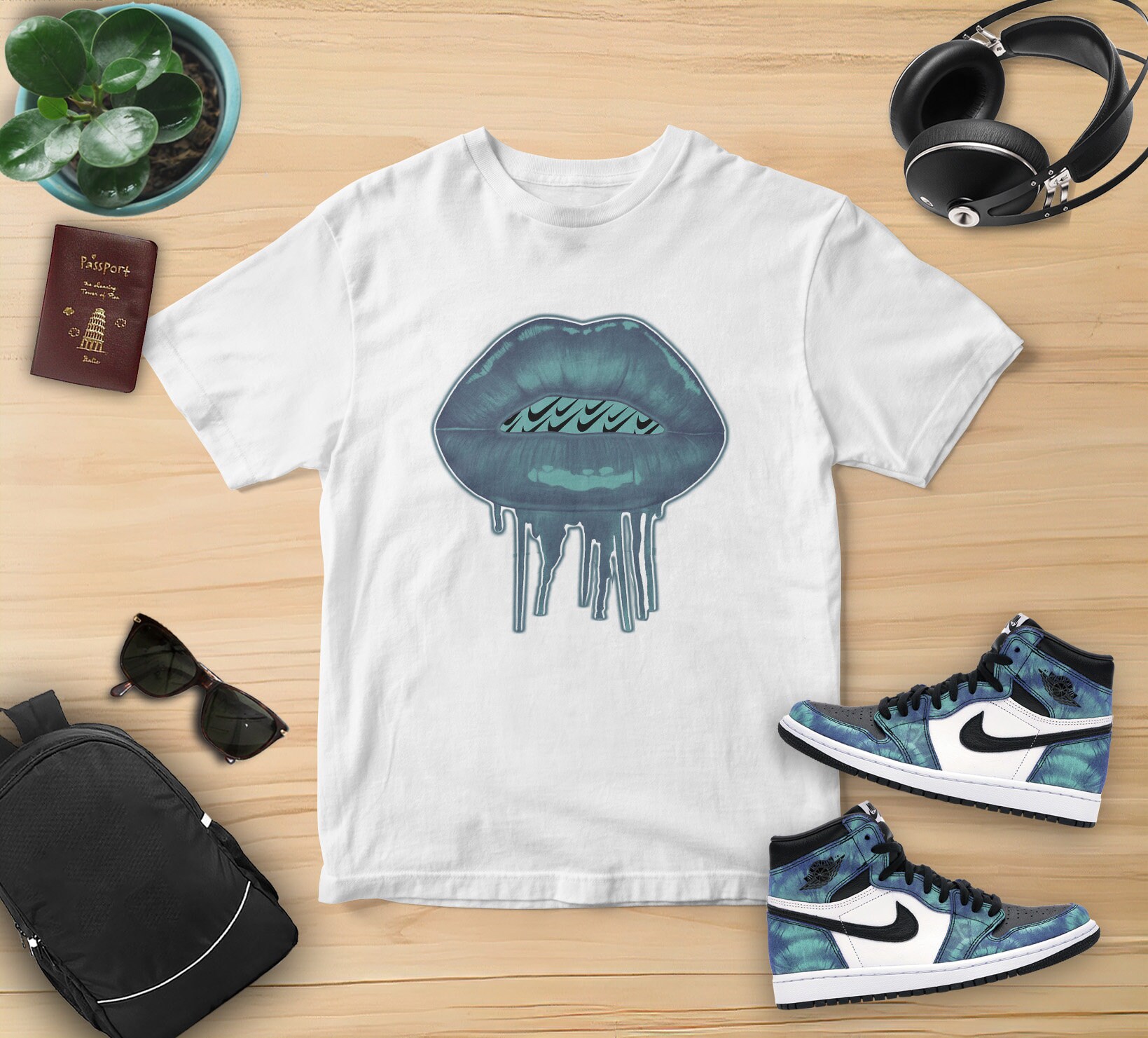 Lips Shirt Match Air Jordan 1 Retro 