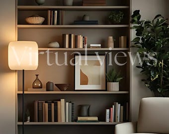 Arrière-plan de la bibliothèque Zoom : bureau virtuel professionnel (téléchargement numérique)