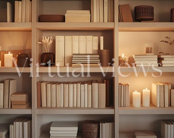 Cosy Library Zoom Background : bibliothèque virtuelle professionnelle