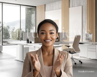 Arrière-plan artistique avec zoom pour bureau : toile de fond virtuelle professionnelle (téléchargement numérique)