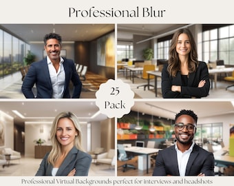 Professional Zoom Backgrounds: Virtual Office, Meeting & Interview (Digital Download)