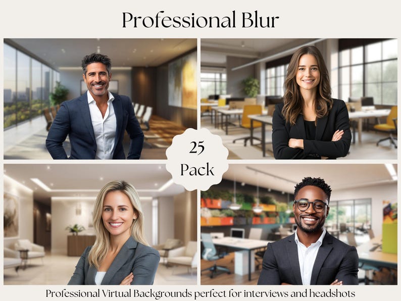 Professional Zoom Backgrounds: Virtual Office, Meeting & Interview ...