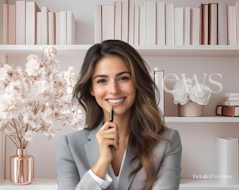 Pink Cute Zoom Background, Green Screen Streaming, Video Chat Meeting, Working from Home