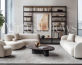 Luxury Virtual Office Background: Professional Interior Design (Digital Download)
