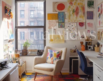 Arrière-plan artistique avec zoom : arrière-plan virtuel créatif (téléchargement numérique)