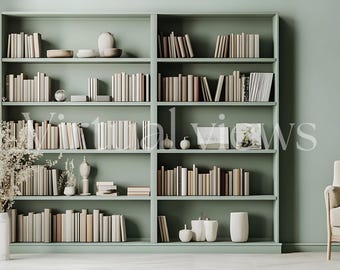 Arrière-plan zoom avec bibliothèque minimaliste pour Microsoft Teams, Google Meet, Skype, bureau à domicile