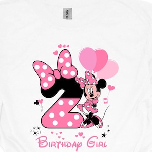 2nd Birthday Minnie Shirt, Minnie Mouse 2nd Birthday Shirt, 2nd Birthday Shirt, 2nd Birthday Disney Shirt, 2nd Birthday Gifts, 2nd Birthday