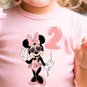 2nd Birthday Minnie Shirt, Minnie Mouse 2nd Birthday Shirt, 2nd Birthday Shirt, 2nd Birthday Disney Shirt, 2nd Birthday Gifts, 2nd Birthday