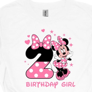 2nd Birthday Girl Shirt, Minnie Mouse 2nd Birthday Shirt, 2nd Birthday Shirt, 2nd Birthday Disney Shirt, 2nd Birthday Gifts, 2nd Birthday