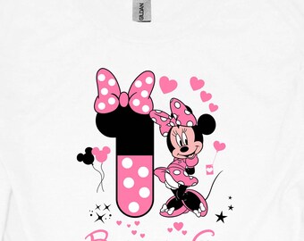 Maglietta per il primo compleanno di Minnie Mouse, maglietta Disney