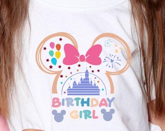 Birthday Girl Minnie Mouse T-shirt, Disney Party