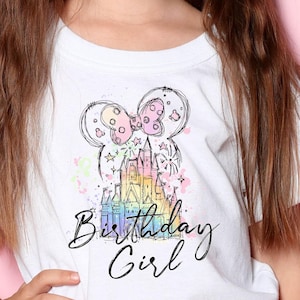 Birthday Girl T-shirt, Disney Party Theme Shirt, Disney Birthday Trip Shirt, Disney Birthday Shirt, Birthday Shirt, Disneyland Birthday Tee