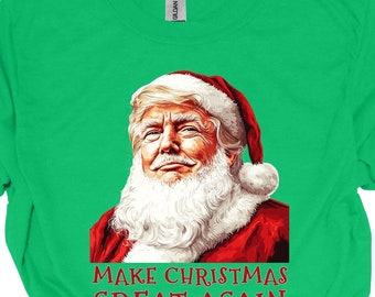 Kerstman Trump-kerstshirt, Republikeins cadeau