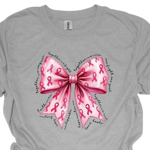 Breast Cancer Shirt, Pink Bow Shirt, Breast Cancer Awareness, Breast Cancer, Breast Cancer Support Shirt, Breast Cancer Survivor Gifts