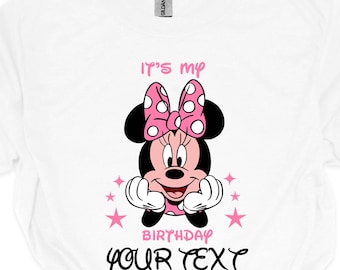 Custom Minnie Mouse Birthday Shirt, Disney Gift