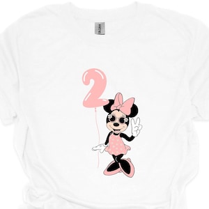 2nd Birthday Minnie Shirt, Minnie Mouse 2nd Birthday Shirt, 2nd Birthday Shirt, 2nd Birthday Disney Shirt, 2nd Birthday Gifts, 2nd Birthday