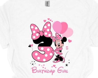 Minnie Mouse 3rd Birthday Girl Shirt