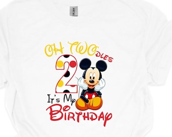 Oh Twodles Mickey-shirt, Mickey Mouse 2e verjaardag shirt, 2e verjaardag shirt, 2e verjaardag Disney shirt, 2e verjaardag cadeaus, 2e verjaardag