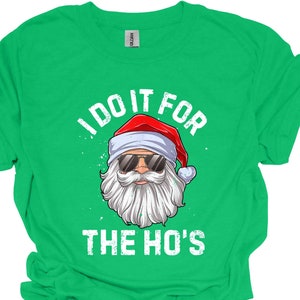 Santa Ho-shirt, kerstshirt, kerstfeest shirts, grappig kerstmanshirt, kerstman grafisch T-shirt, grappig vakantieshirt, kerstgrapshirt, grappig kerstshirt