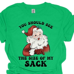 Chemise de Noël moche, chemise humour adulte, chemises de fête de Noël, chemise drôle de père Noël, chemise drôle de vacances, chemise de blague de père Noël, chemise drôle de Noël