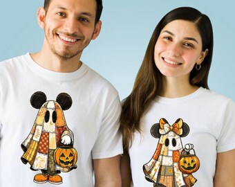 ハロウィン ディズニー ゴースト シャツ、お揃いのファミリー旅行Tシャツ
