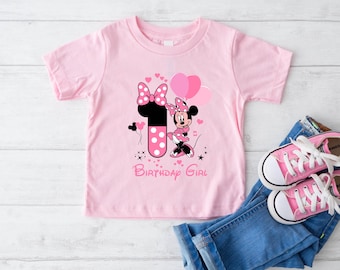 Maglietta per il primo compleanno di Minnie Mouse, maglietta Disney