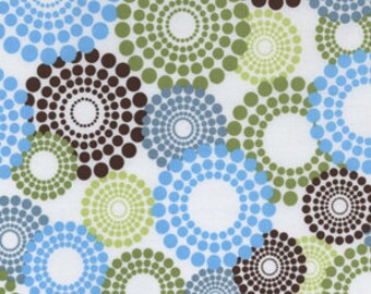 Spa Round About by Michael Miller - CX2732-SPAX-D - 100% Cotton Quilting Fabric - Brown Blue Green Circle Dot Fabric - Fabric by the Yard