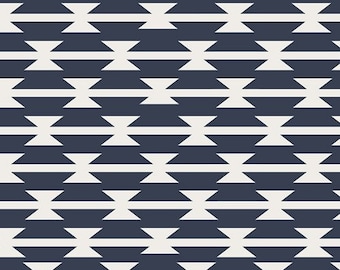 Tomahawk Stripe by Art Gallery Fabrics- ARZ-551 - 100% Cotton Quilting Fabric - Navy Blue Fabric
