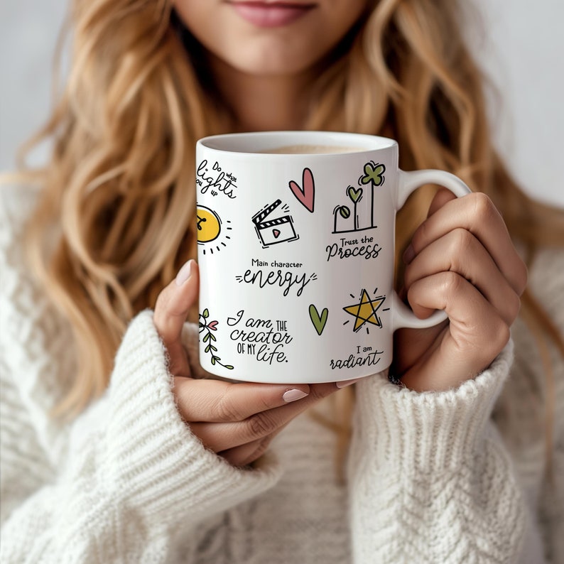 Daily Reminders Mug Coffee Mug Positive Affirmations Mug Gift Law of