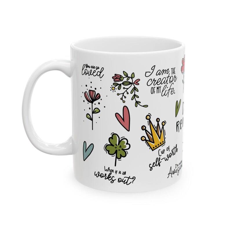 Daily Reminders Mug Coffee Mug Positive Affirmations Mug Gift Law of