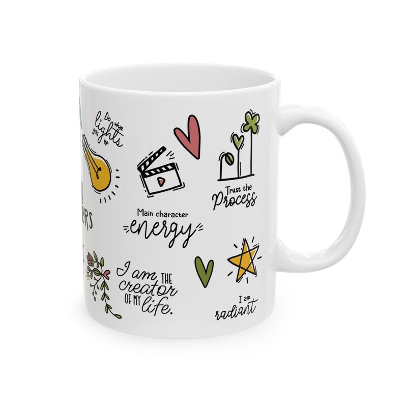 Daily Reminders Mug Coffee Mug Positive Affirmations Mug Gift Law of