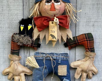 Great Gramps Scarecrow Wreath Attachment without shirt.