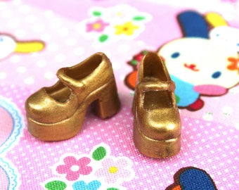 Blythe Antique Gold Shimmer Platform Mary Jane shoes