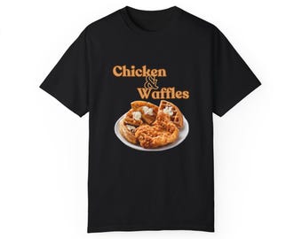 Chicken & Waffles T-shirt: Comfort Colors Vintage Style